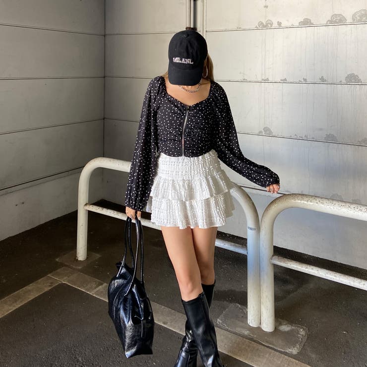 オフショルダーZIPトップス | non-hedge  | 詳細画像15 