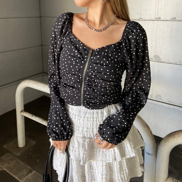 オフショルダーZIPトップス | non-hedge  | 詳細画像18 