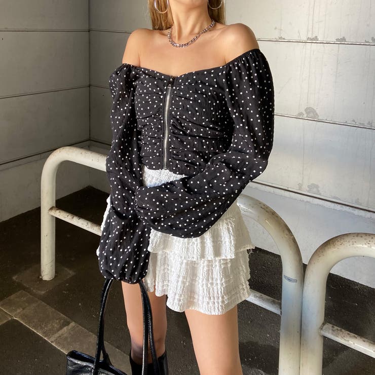 オフショルダーZIPトップス | non-hedge  | 詳細画像19 