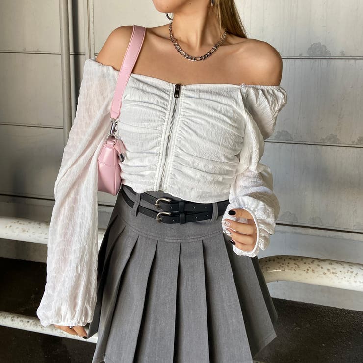 オフショルダーZIPトップス | non-hedge  | 詳細画像26 