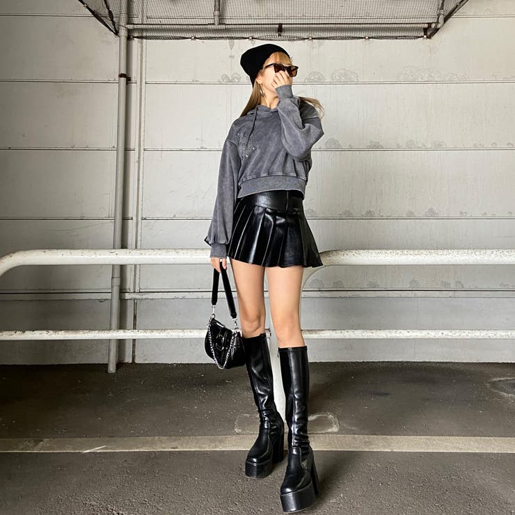 スタッズブリーチロゴフードショート | non-hedge  | 詳細画像13 