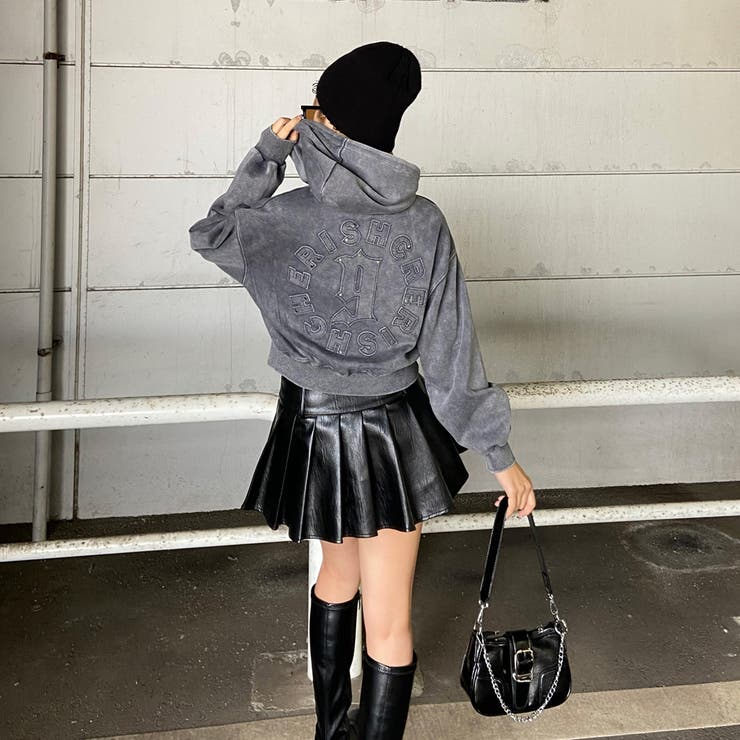 スタッズブリーチロゴフードショート | non-hedge  | 詳細画像17 