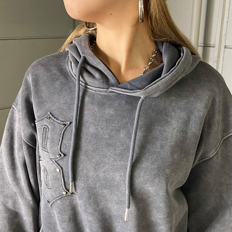 スタッズブリーチロゴフードショート | non-hedge  | 詳細画像19 