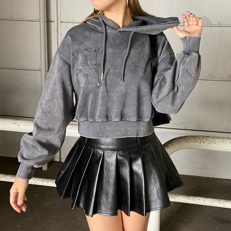 スタッズブリーチロゴフードショート | non-hedge  | 詳細画像27 