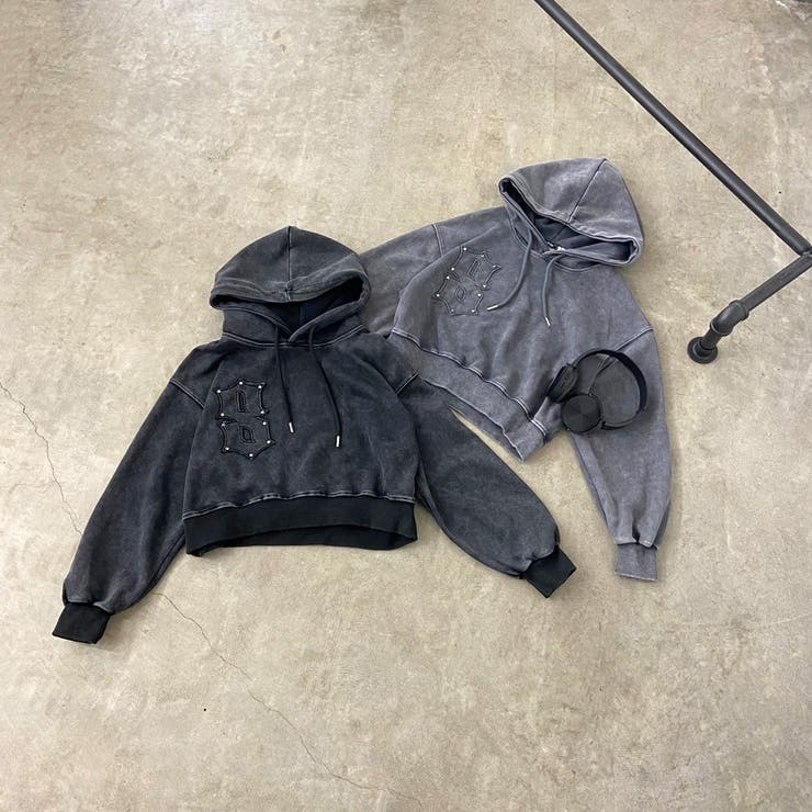 スタッズブリーチロゴフードショート | non-hedge  | 詳細画像35 