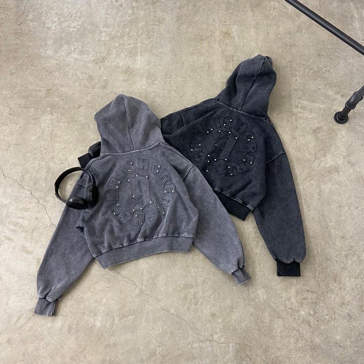 スタッズブリーチロゴフードショート | non-hedge  | 詳細画像36 