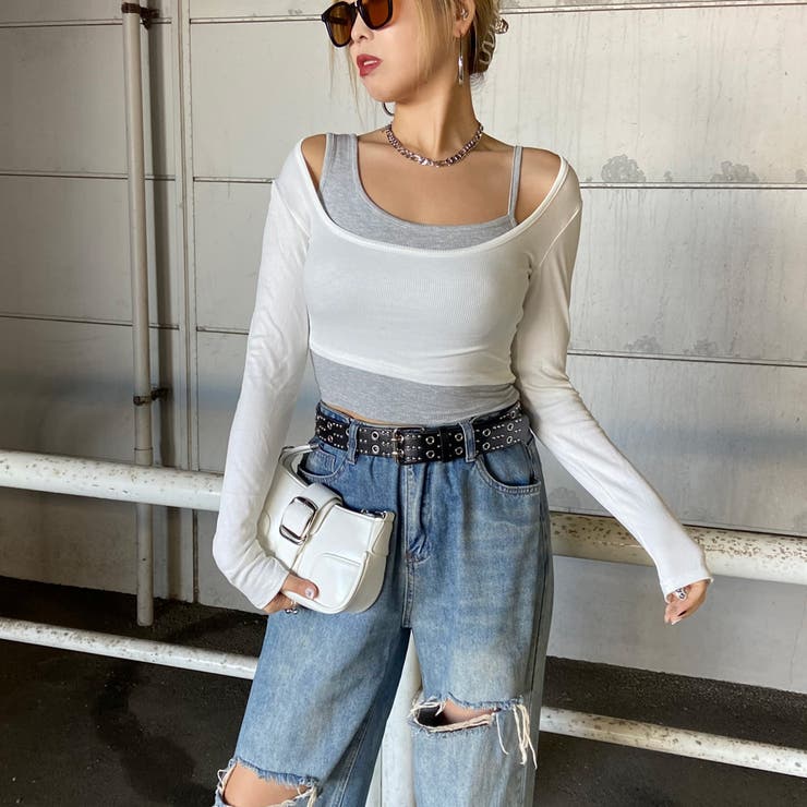 インナー付きショートトップス | non-hedge  | 詳細画像9 