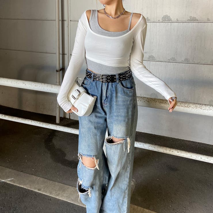 インナー付きショートトップス | non-hedge  | 詳細画像10 