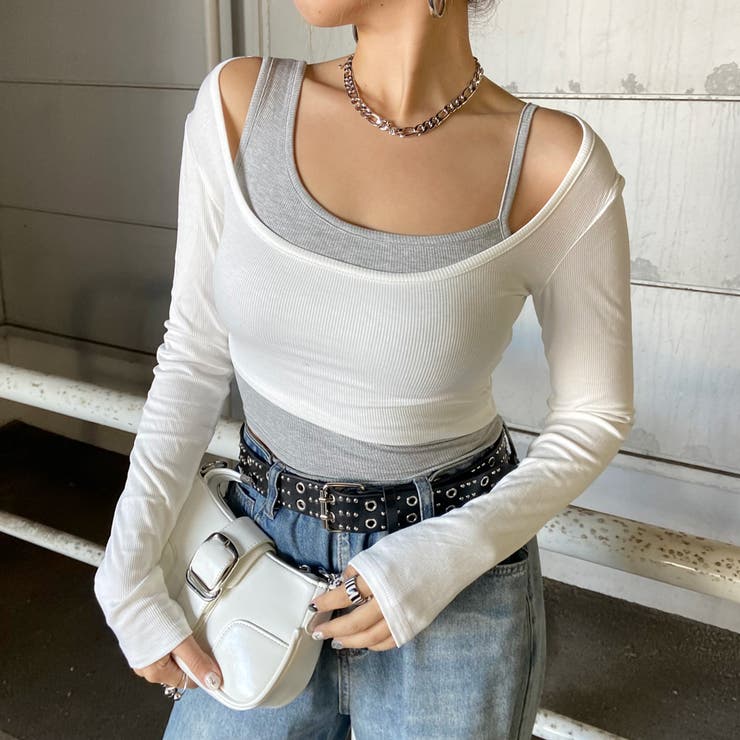 インナー付きショートトップス | non-hedge  | 詳細画像12 