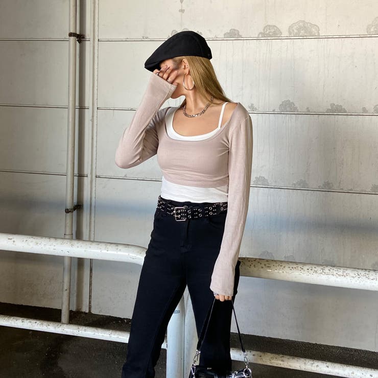 インナー付きショートトップス | non-hedge  | 詳細画像21 