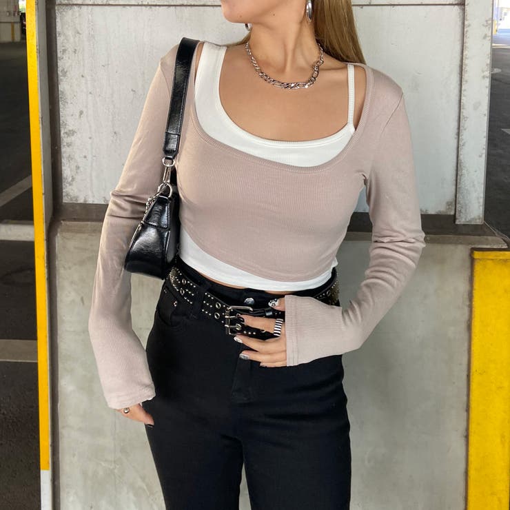 インナー付きショートトップス | non-hedge  | 詳細画像24 