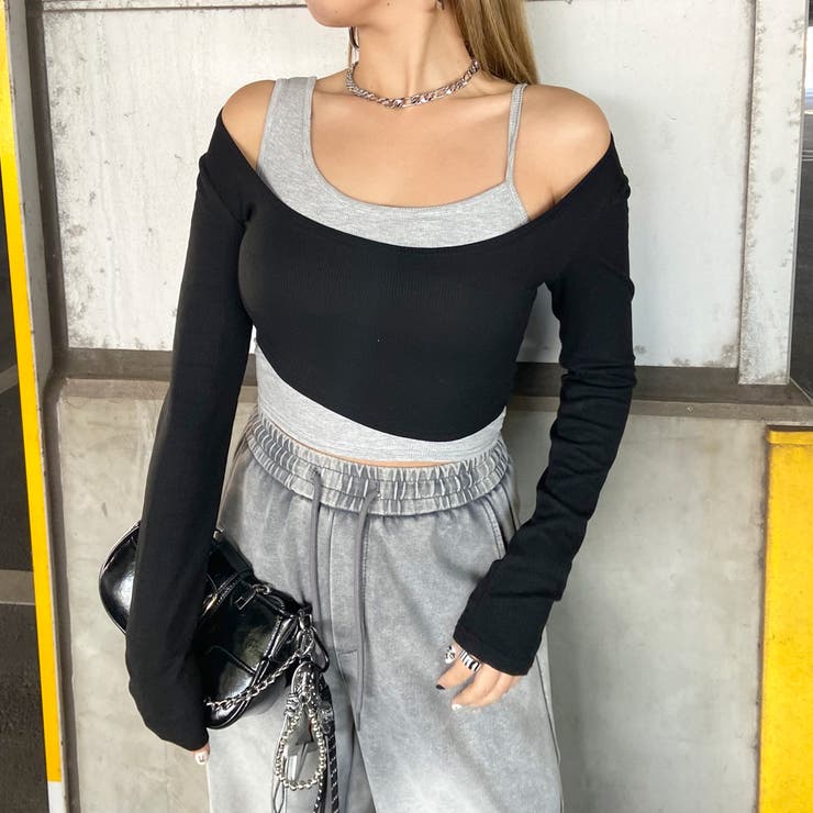 インナー付きショートトップス | non-hedge  | 詳細画像6 