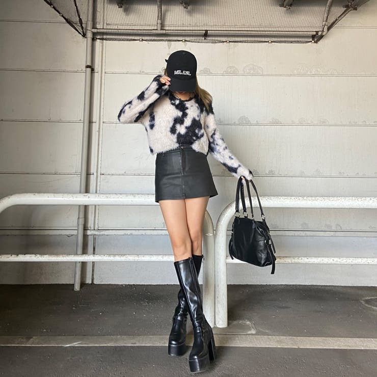 ヴィンテージライク合成皮革スカパン | non-hedge  | 詳細画像10 