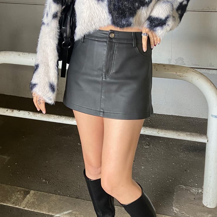 ヴィンテージライク合成皮革スカパン | non-hedge  | 詳細画像19 