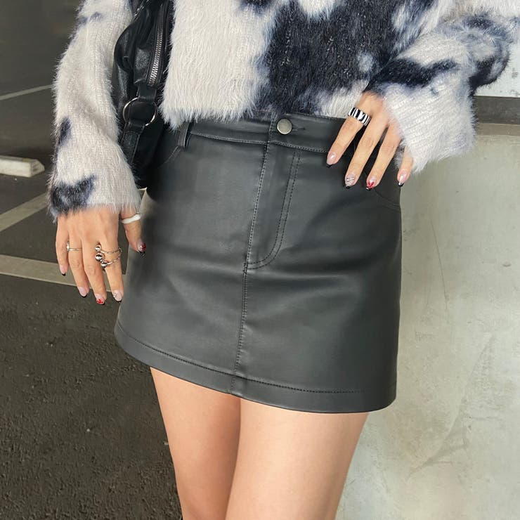 ヴィンテージライク合成皮革スカパン | non-hedge  | 詳細画像20 