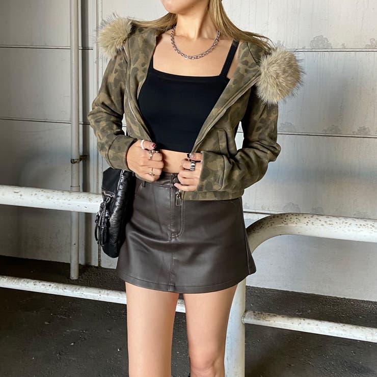 ヴィンテージライク合成皮革スカパン | non-hedge  | 詳細画像6 