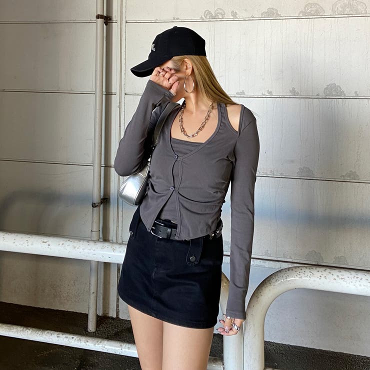 アンサンブル風サイドドロストトップス | non-hedge  | 詳細画像15 