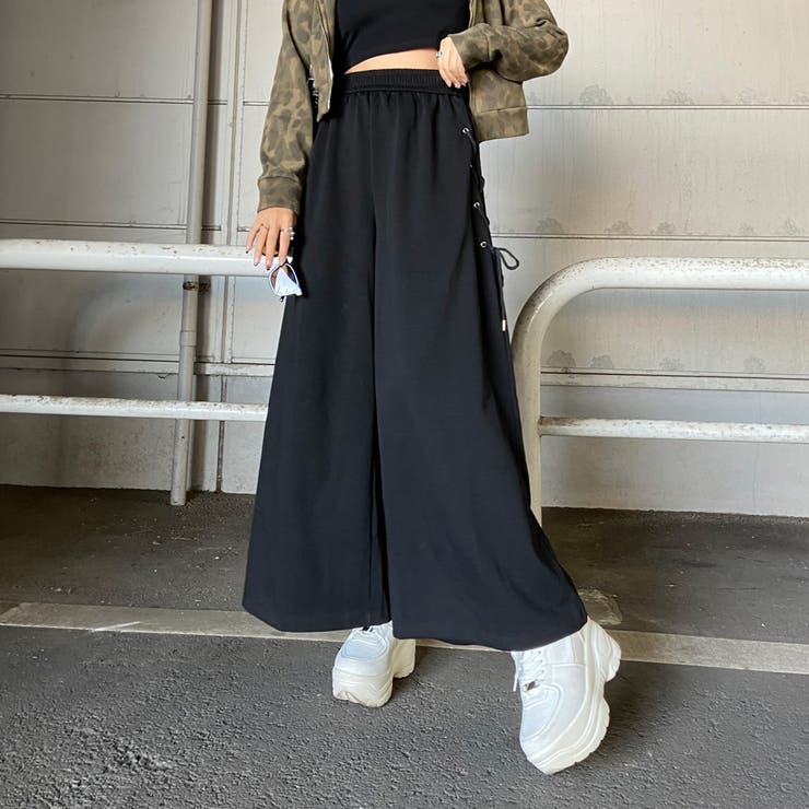 サイドレースアップカットワイドパンツ | non-hedge  | 詳細画像9 