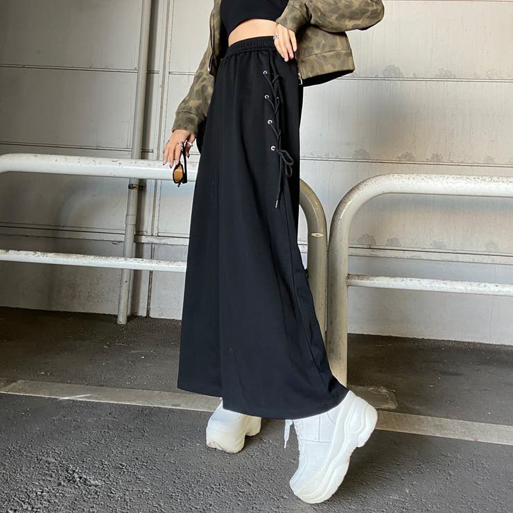 サイドレースアップカットワイドパンツ | non-hedge  | 詳細画像10 