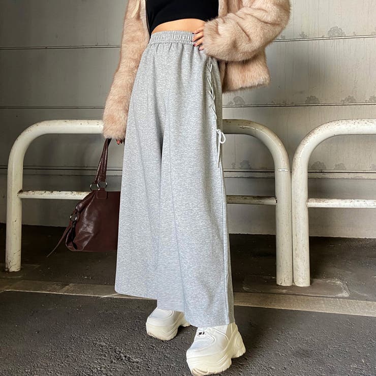 サイドレースアップカットワイドパンツ | non-hedge  | 詳細画像16 