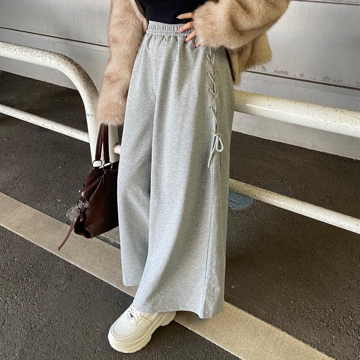 サイドレースアップカットワイドパンツ | non-hedge  | 詳細画像21 