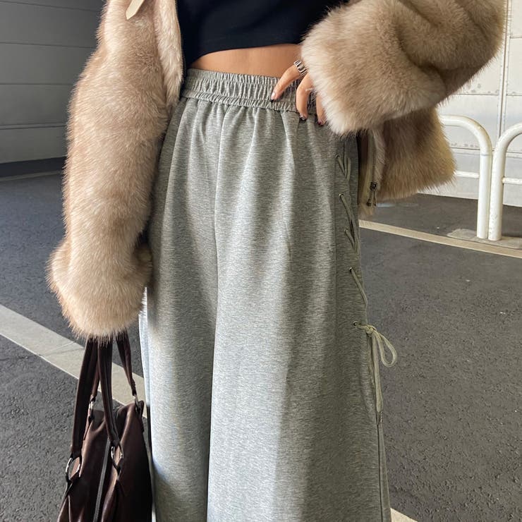 サイドレースアップカットワイドパンツ | non-hedge  | 詳細画像24 