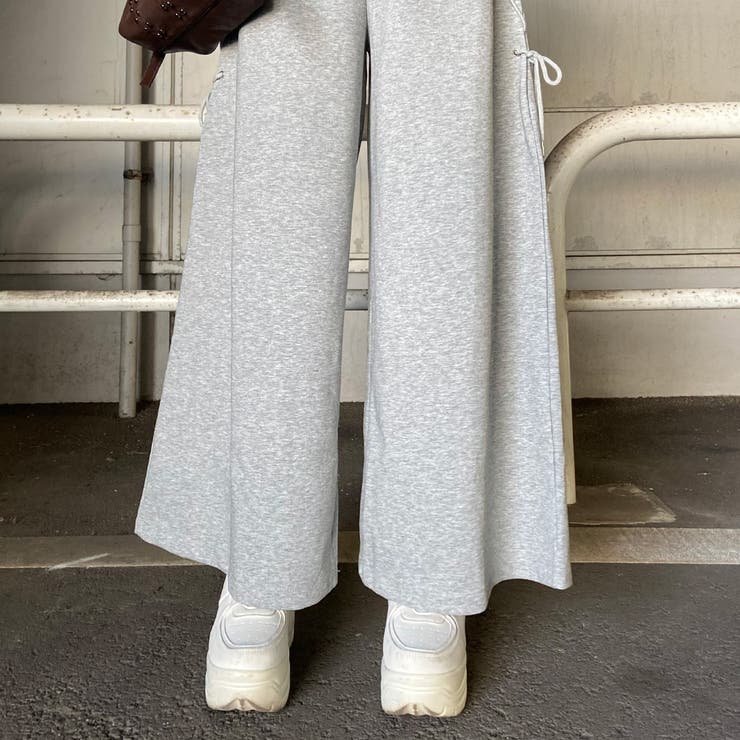 サイドレースアップカットワイドパンツ | non-hedge  | 詳細画像29 