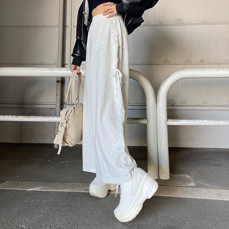 サイドレースアップカットワイドパンツ | non-hedge  | 詳細画像4 