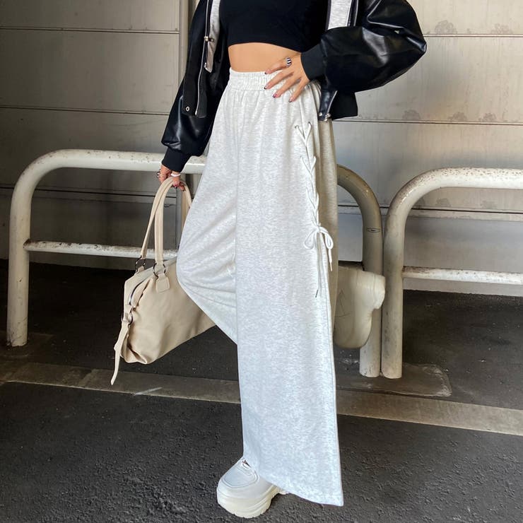 サイドレースアップカットワイドパンツ | non-hedge  | 詳細画像5 