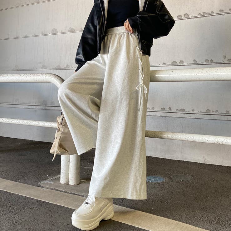 サイドレースアップカットワイドパンツ | non-hedge  | 詳細画像6 