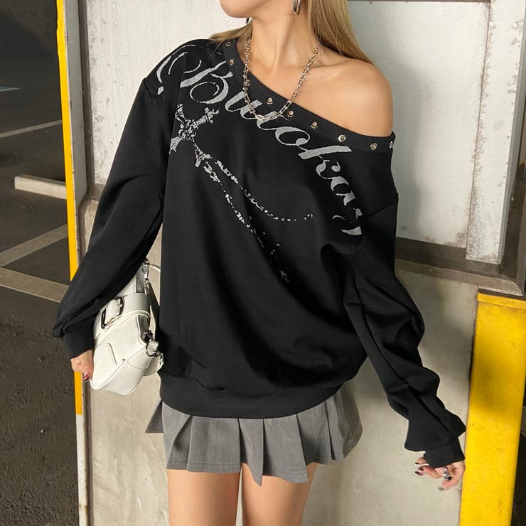 ブラック | ハトメオフショルプルオーバー | non-hedge 