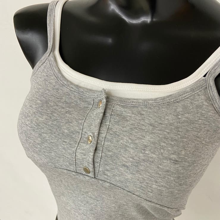 シルバーボタンアンサンブル風キャミソール | non-hedge  | 詳細画像16 