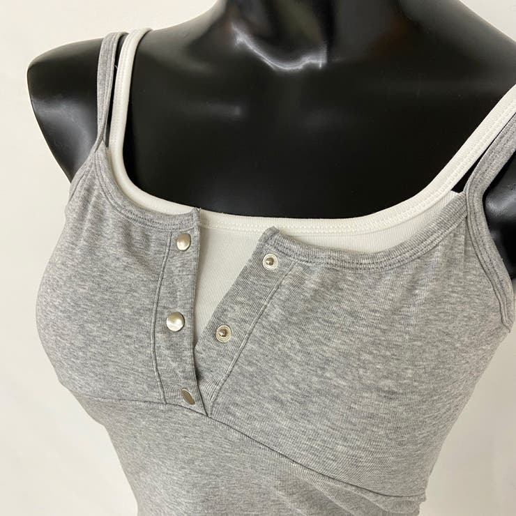 シルバーボタンアンサンブル風キャミソール | non-hedge  | 詳細画像18 