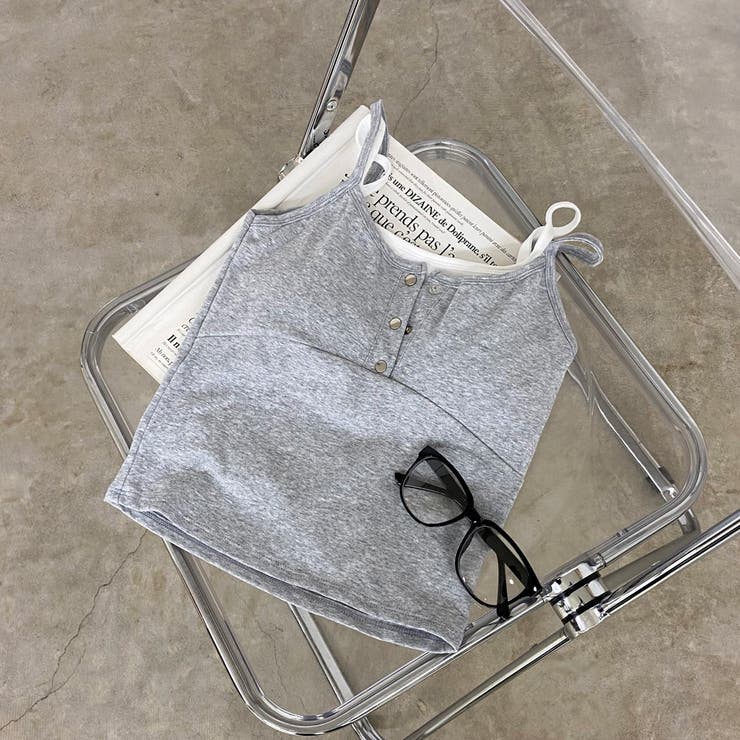 シルバーボタンアンサンブル風キャミソール | non-hedge  | 詳細画像28 