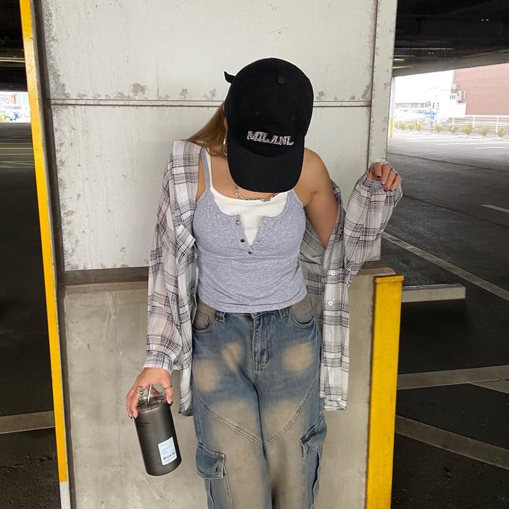 シルバーボタンアンサンブル風キャミソール | non-hedge  | 詳細画像3 