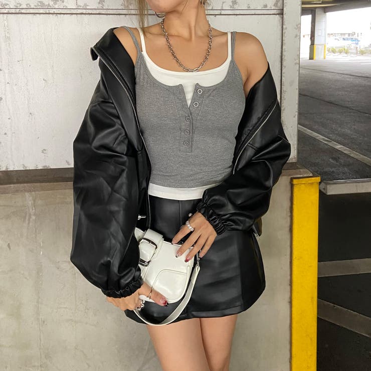 ボタンヘンリーアンサンブル風キャミソール | non-hedge  | 詳細画像9 