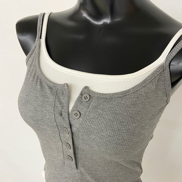 ボタンヘンリーアンサンブル風キャミソール | non-hedge  | 詳細画像14 