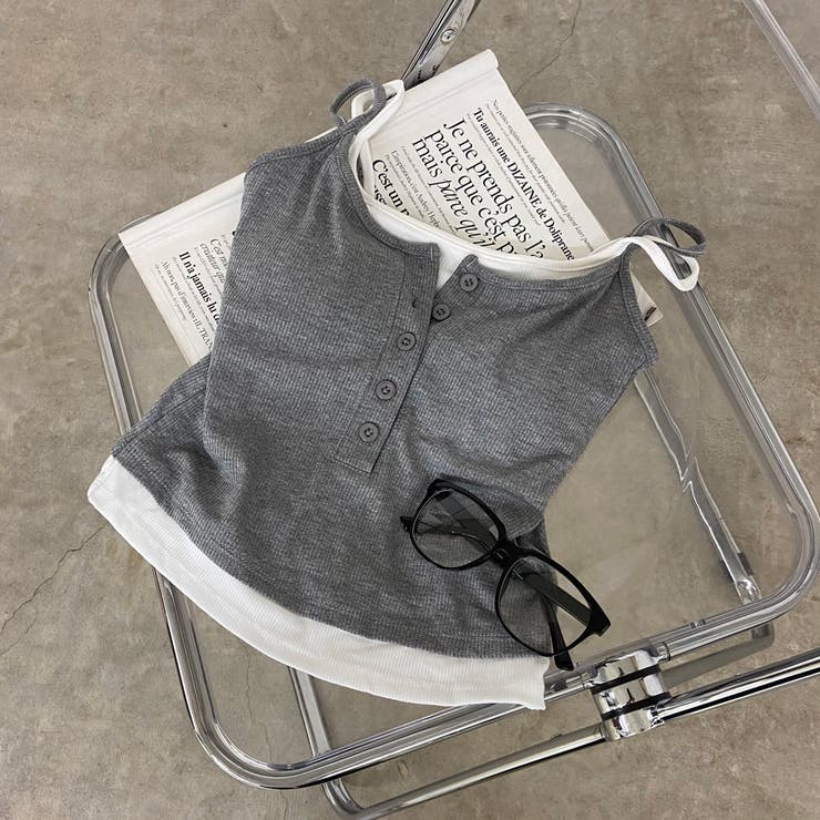 ボタンヘンリーアンサンブル風キャミソール | non-hedge  | 詳細画像25 