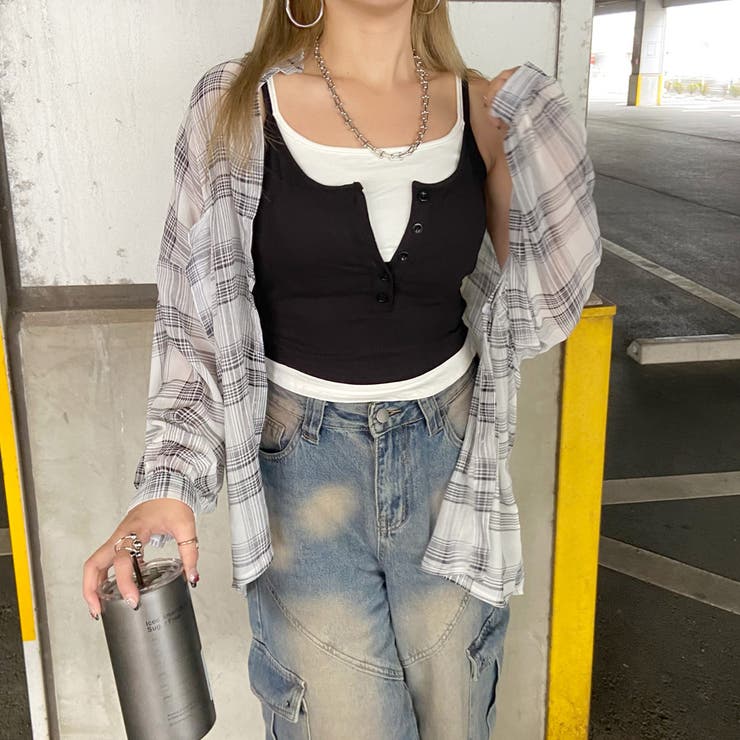 ボタンヘンリーアンサンブル風キャミソール | non-hedge  | 詳細画像3 