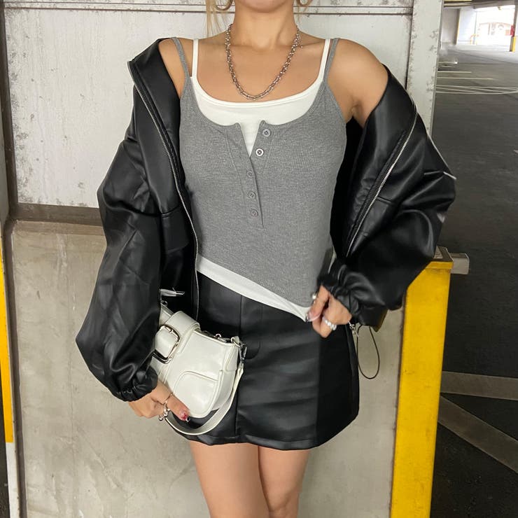 ボタンヘンリーアンサンブル風キャミソール | non-hedge  | 詳細画像7 