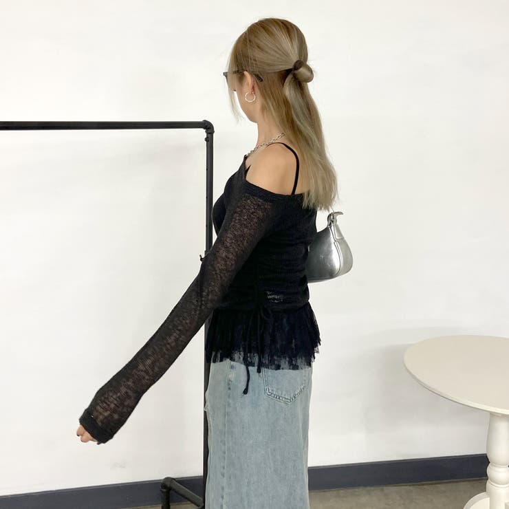 裾レースタンクトップ・透かしプルオーバーセット | non-hedge  | 詳細画像15 