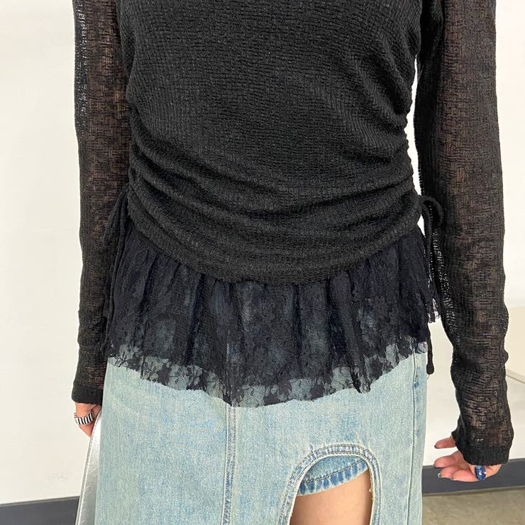 裾レースタンクトップ・透かしプルオーバーセット | non-hedge  | 詳細画像24 