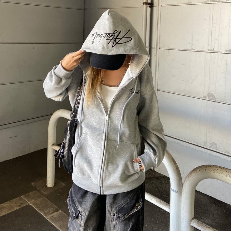 グレー | フードロゴビッグパーカー | non-hedge 