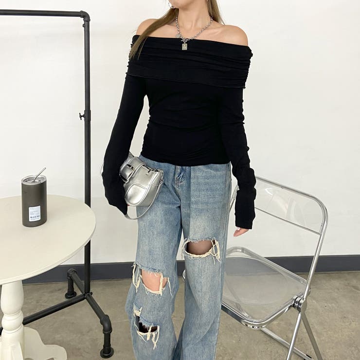 オフショルダーサイドドロストT | non-hedge  | 詳細画像10 