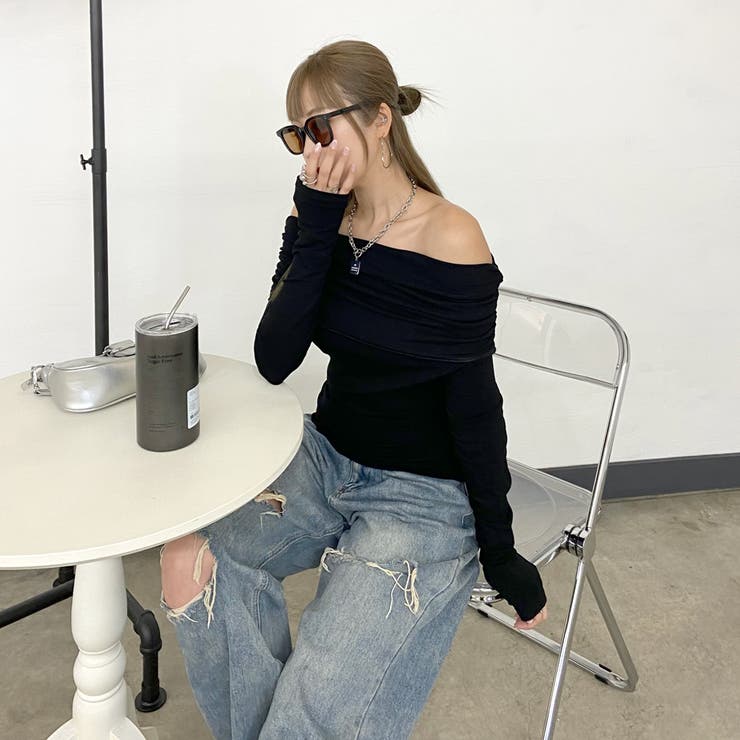 オフショルダーサイドドロストT | non-hedge  | 詳細画像7 