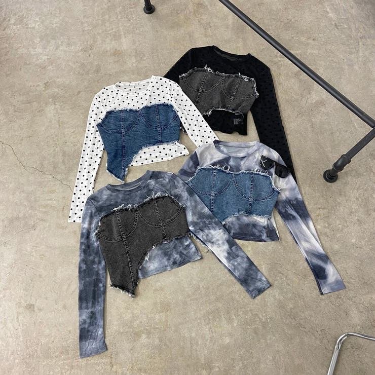 デニムベアイレギュラーヘムシアー切替トップス | non-hedge  | 詳細画像29 