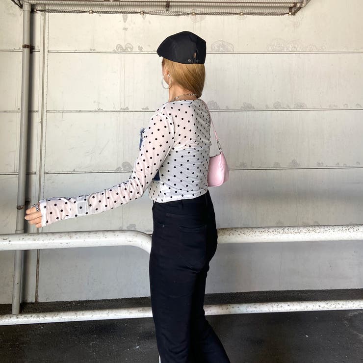 デニムベアイレギュラーヘムシアー切替トップス | non-hedge  | 詳細画像4 