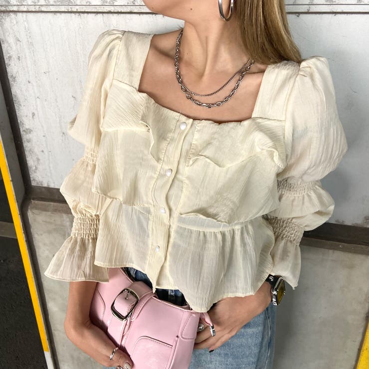 ベージュ | ティアードスクエアプルオーバー | non-hedge 