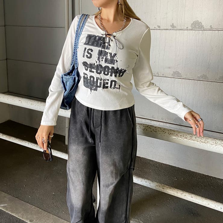 ロゴレースアップTシャツ | non-hedge  | 詳細画像9 