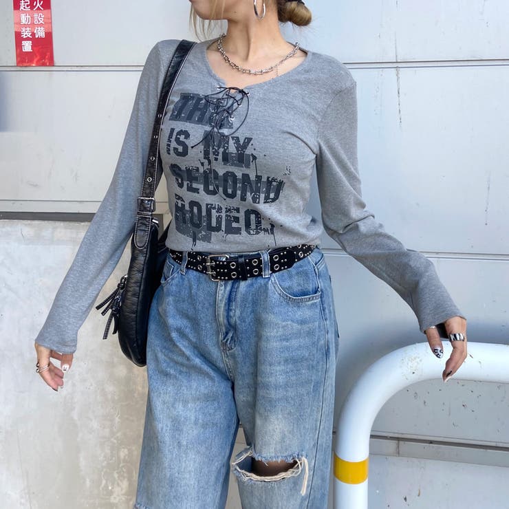 ロゴレースアップTシャツ | non-hedge  | 詳細画像11 